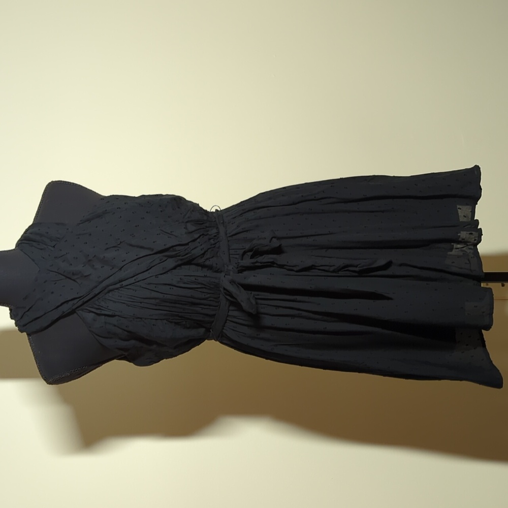 LOFT, size 0, crossover halter LBD, hidden back zipper, ties at waist